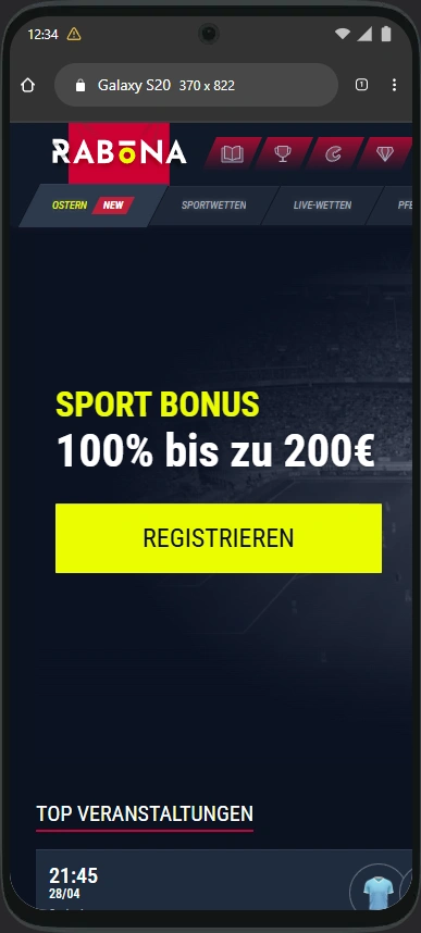 Rabona mobile App